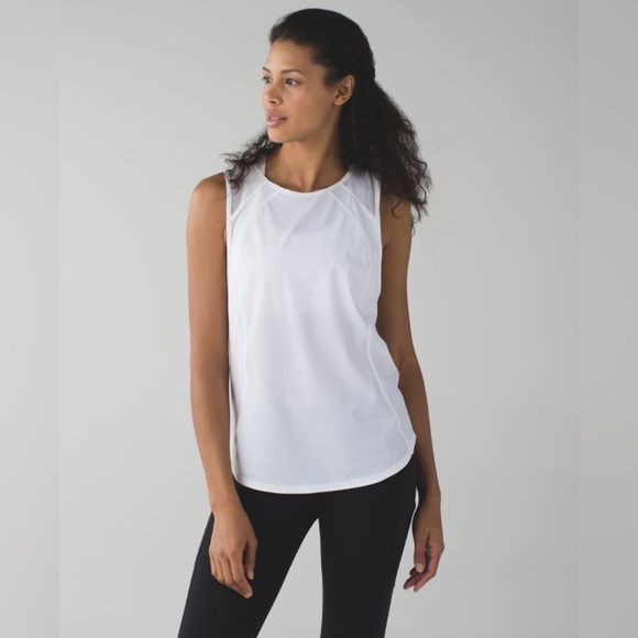 Lululemon Athletica White Sleeveless Sculpt Tank - Picture 1 of 5